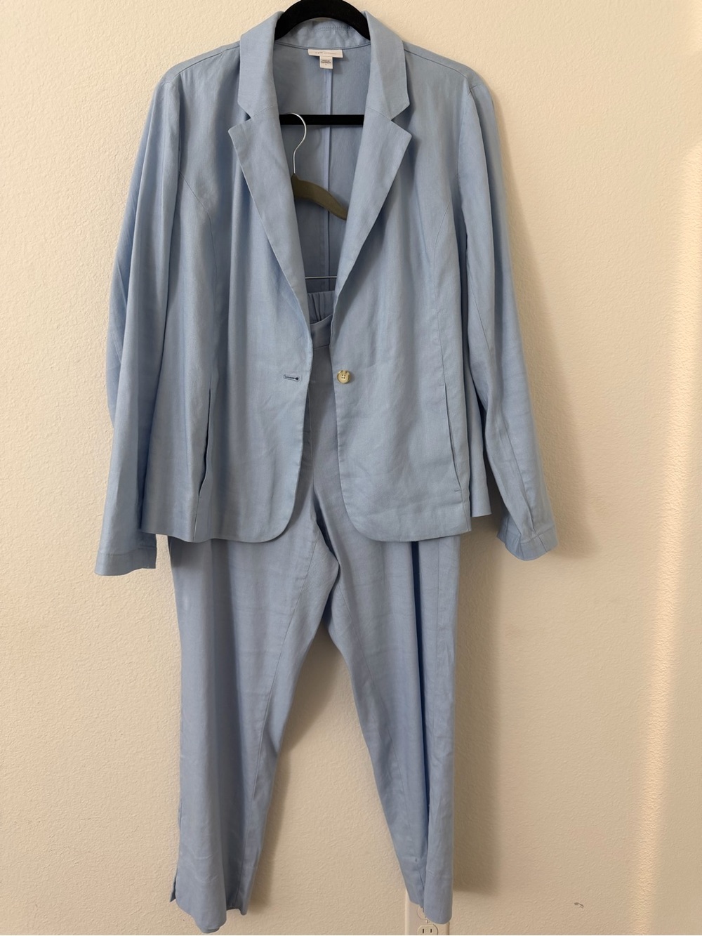 J. Jill Linen Light Blue Women's Blazer & Matching Pants